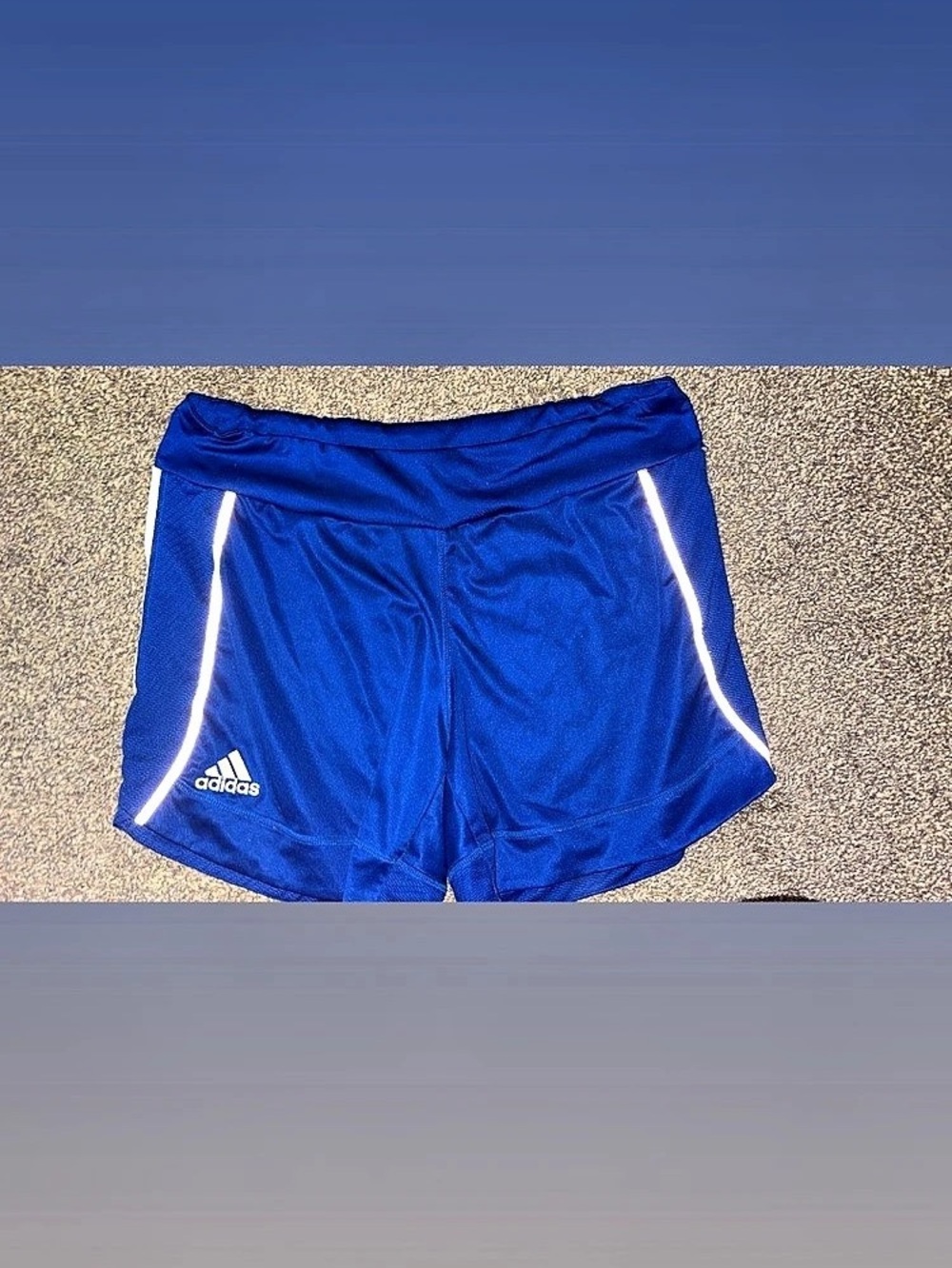 adidas Blue & White Athletic Shorts